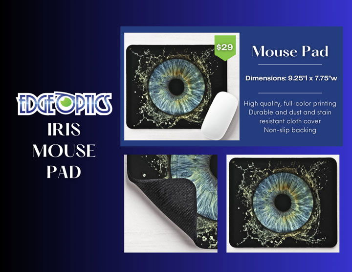 Iris photo mouse pad