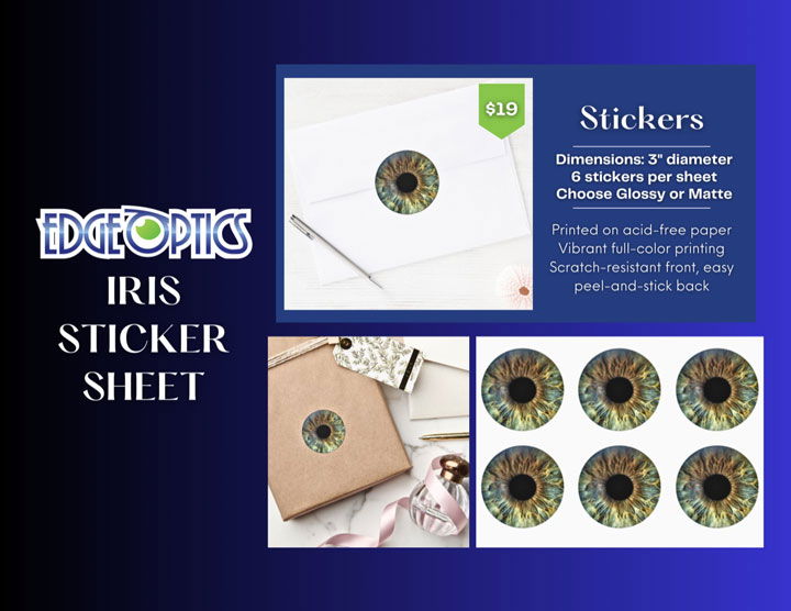 Iris photo stickers